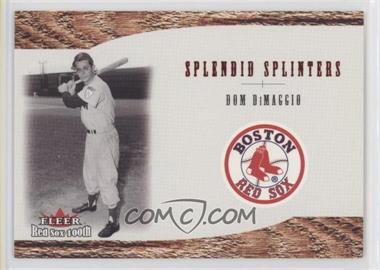 2001 Fleer Red Sox 100th - Splendid Splinters #SS2 - Dom DiMaggio