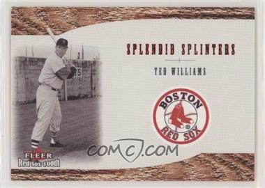 2001 Fleer Red Sox 100th - Splendid Splinters #SS7 - Ted Williams