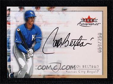 2001 Fleer Showcase - Autographics - Silver #_CABE - Carlos Beltran /250