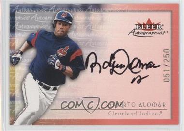 2001 Fleer Showcase - Autographics - Silver #_ROAL - Roberto Alomar /250