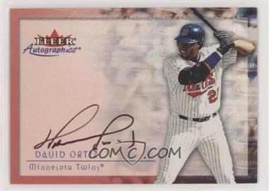 2001 Fleer Showcase - Autographics #_DAOR - David Ortiz