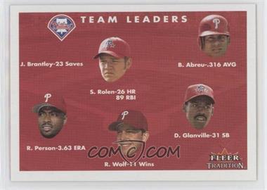 2001 Fleer Tradition - [Base] #424 - Robert Person, Scott Rolen, Bobby Abreu, Doug Glanville, Randy Wolf