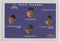 Luis Gonzalez, Steve Finley, Randy Johnson, Tony Womack