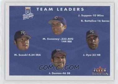 2001 Fleer Tradition - [Base] #445 - Mac Suzuki, Mike Sweeney, Jermaine Dye, Johnny Damon