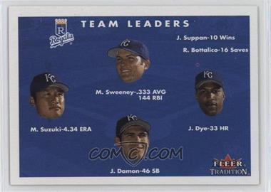 2001 Fleer Tradition - [Base] #445 - Mac Suzuki, Mike Sweeney, Jermaine Dye, Johnny Damon