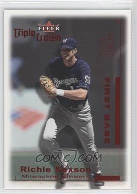 2001 Fleer Triple Crown - [Base] - Batting Average Red #17 - Richie Sexson /272