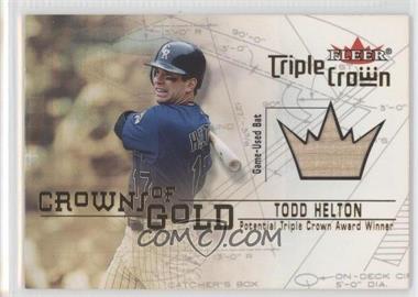 2001 Fleer Triple Crown - Crowns of Gold #_TOHE - Todd Helton