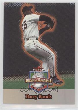 2001 Fleer Ultra - Decade of Dominance #1DD - Barry Bonds