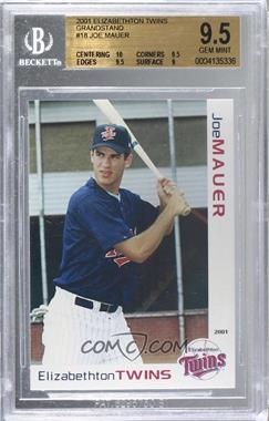 2001 Grandstand Elizabethton Twins - [Base] #7 - Joe Mauer [BGS 9.5 GEM MINT]