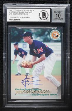 2001 Grandstand Florida State League Top Prospects - [Base] #_JUMO - Justin Morneau [BAS BGS Authentic]