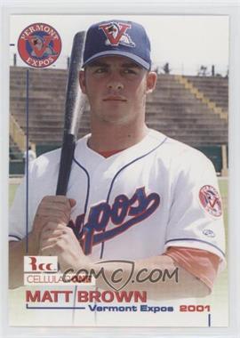 2001 Grandstand Vermont Expos - [Base] #9 - Matt Brown