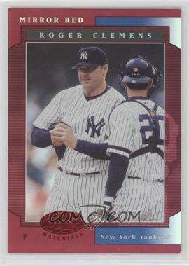 2001 Leaf Certified Materials - [Base] - Mirror Red #22 - Roger Clemens /75