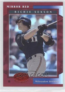 2001 Leaf Certified Materials - [Base] - Mirror Red #74 - Richie Sexson /75