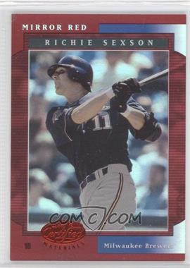 2001 Leaf Certified Materials - [Base] - Mirror Red #74 - Richie Sexson /75