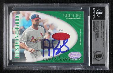 2001 Leaf Certified Materials - [Base] #158 - Freshman Fabric - Albert Pujols /200 [BAS BGS Authentic]