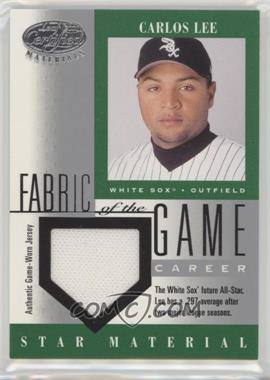 2001 Leaf Certified Materials - Fabric of the Game - Career Stats #FG-102 - Carlos Lee /297
