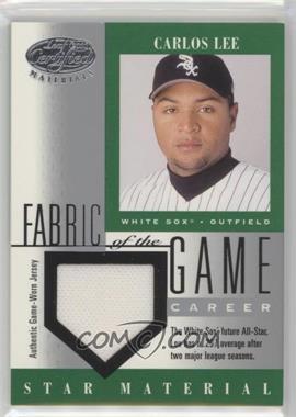 2001 Leaf Certified Materials - Fabric of the Game - Career Stats #FG-102 - Carlos Lee /297