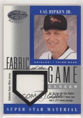 2001 Leaf Certified Materials - Fabric of the Game - Career Stats #FG-41 - Cal Ripken Jr. /277