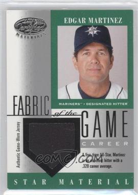 2001 Leaf Certified Materials - Fabric of the Game - Career Stats #FG-80 - Edgar Martinez /320