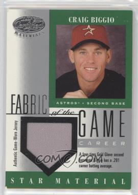 2001 Leaf Certified Materials - Fabric of the Game - Career Stats #FG-91 - Craig Biggio /291