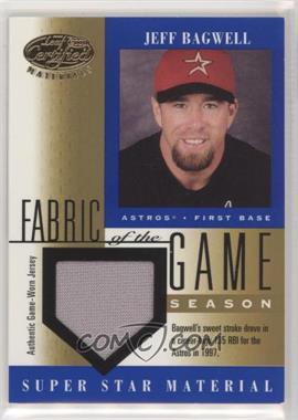 2001 Leaf Certified Materials - Fabric of the Game - Season Stats #FG-56 - Jeff Bagwell /135