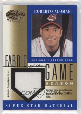 2001 Leaf Certified Materials - Fabric of the Game - Season Stats #FG-60 - Roberto Alomar /120