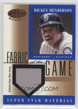 2001 Leaf Certified Materials - Fabric of the Game #FG-57 - Rickey Henderson