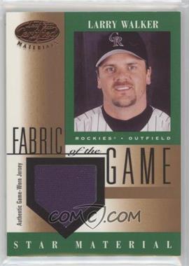 2001 Leaf Certified Materials - Fabric of the Game #FG-83 - Larry Walker