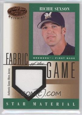 2001 Leaf Certified Materials - Fabric of the Game #FG-85 - Richie Sexson