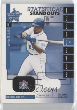 2001 Leaf Rookies & Stars - Statistical Standouts #SS-14 - Carlos Delgado