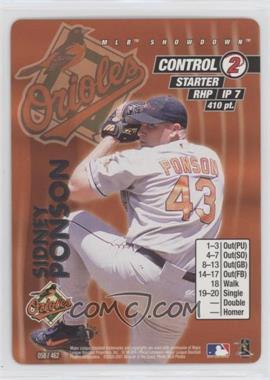 2001 MLB Showdown - [Base] - Edition 1 #058 - Sidney Ponson