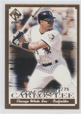 2001 Pacific Private Stock - [Base] - Gold Portraits #26 - Carlos Lee /75