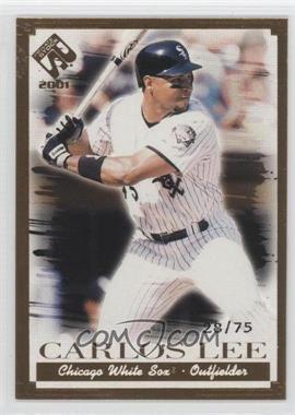 2001 Pacific Private Stock - [Base] - Gold Portraits #26 - Carlos Lee /75