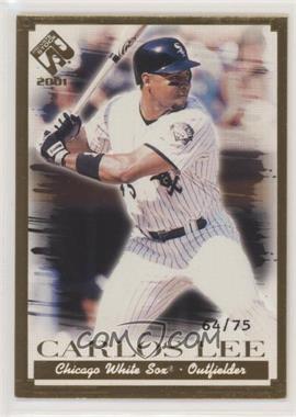 2001 Pacific Private Stock - [Base] - Gold Portraits #26 - Carlos Lee /75