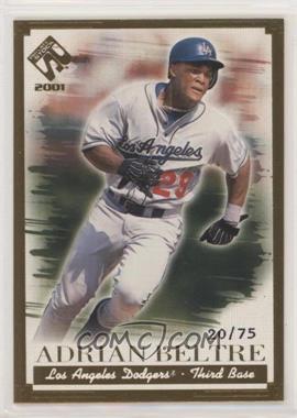 2001 Pacific Private Stock - [Base] - Gold Portraits #59 - Adrian Beltre /75