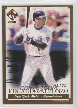 2001 Pacific Private Stock - [Base] - Gold Portraits #73 - Edgardo Alfonzo /75