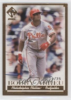 2001 Pacific Private Stock - [Base] - Gold Portraits #88 - Bobby Abreu /75