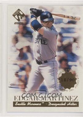 2001 Pacific Private Stock - [Base] - Premiere Date #110 - Edgar Martinez /90