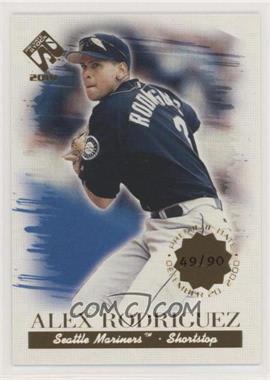 2001 Pacific Private Stock - [Base] - Premiere Date #112 - Alex Rodriguez /90