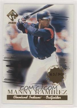 2001 Pacific Private Stock - [Base] - Premiere Date #35 - Manny Ramirez /90