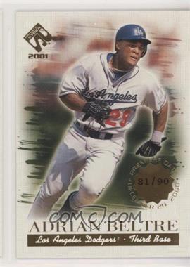 2001 Pacific Private Stock - [Base] - Premiere Date #59 - Adrian Beltre /90