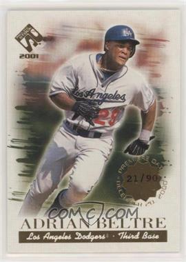 2001 Pacific Private Stock - [Base] - Premiere Date #59 - Adrian Beltre /90