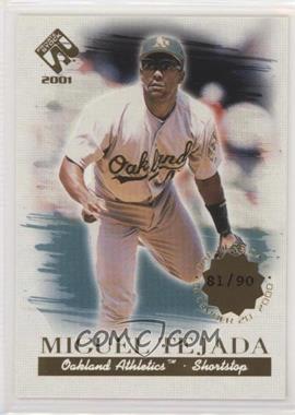 2001 Pacific Private Stock - [Base] - Premiere Date #87 - Miguel Tejada /90