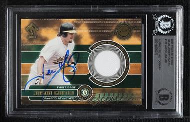 2001 Pacific Private Stock - Game-Used Gear #126 - Jason Giambi [BAS BGS Authentic]