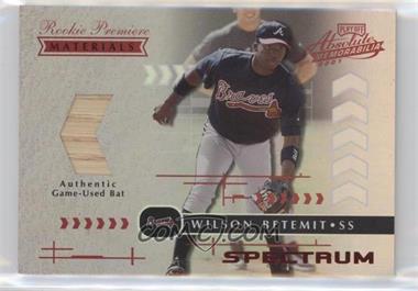 2001 Playoff Absolute Memorabilia - [Base] - Spectrum #155 - Rookie Premiere Materials - Wilson Betemit /25