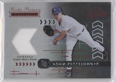 2001 Playoff Absolute Memorabilia - [Base] #188 - Rookie Premiere Materials - Adam Pettyjohn /700