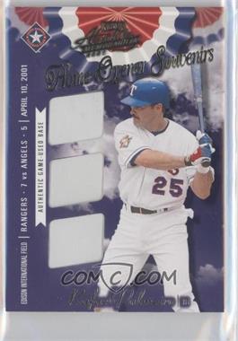 2001 Playoff Absolute Memorabilia - Home Opener Souvenirs - Triple #OD-37 - Rafael Palmeiro /75