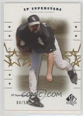 2001 SP Authentic - [Base] - SP Limited #161 - SP Superstars - David Wells /50