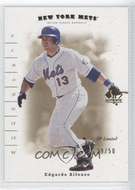 2001 SP Authentic - [Base] - SP Limited #74 - Edgardo Alfonzo /50