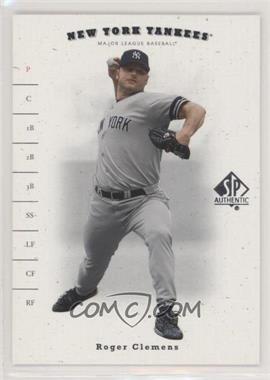 2001 SP Authentic - [Base] #38 - Roger Clemens